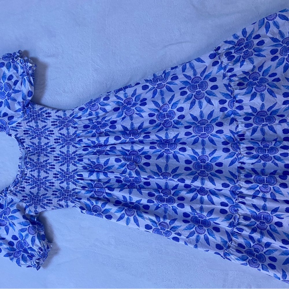 Hill House Blue Floral Casual Dress